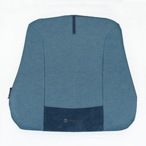 뫼르소 듀오 차량용 메모리폼 등받이 쿠션 (샤무드 럭스 X 코티드 알칸타라) 자동차 복원력좋은 등쿠션 사계절 척추 요추 바른자세 통기성 사무실 직장 쇼파 의자 휠체어 편안한, 다크그레이
