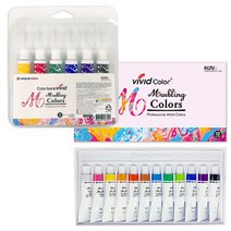 종이나라 비비드 마블링 물감 12ml 6색 12색세트, 12색