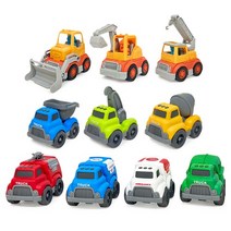 워크트럭 10종세트 [교통놀이/기능차/중장비차/레미콘차/덤프트럭/청소차]