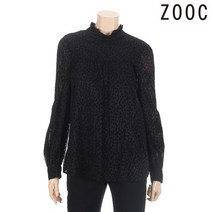 주크 프릴카라 레오파드 블라우스 Z204MSC038 BK