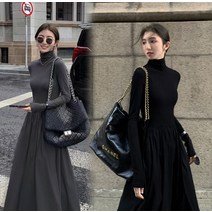 프렌치 블랙 원피스 헵번 기품 고급스러운 스커트