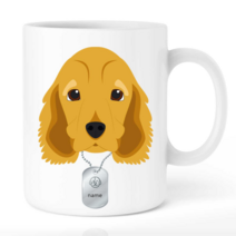 마이월플레이즈 강아지 머그컵 이름표 커스텀 코커 스파니엘, 중간