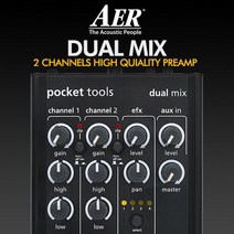 AER Dual Mix | 듀얼 믹스 프리앰프 DI EFX 2채널 부산 삼광악기