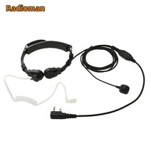 무전기 용 목구멍 마이크 이어폰 헤드셋 BAOFENG UV-5R BF88S KG-UV8D Kenwood HYT 프로-Talk, 한개옵션0