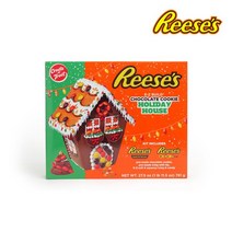 리세스 크리스마스 초콜릿 쿠키하우스 만들기 키트 781g, Cookie-House-Kit-27.5oz