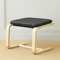 일루일루 실론 풋 스툴, BLACK (블랙/PU)