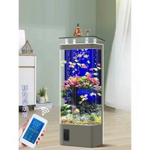 거실 수조 LED 금붕어 열대어 수직형 관상어 수족관