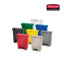 러버메이드 슬림짐 스텝온 쓰레기통 15L/4G 베이지, 단품