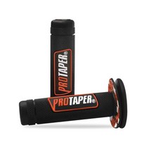 전기 오토바이 핸들 바 모토 ATV 오프로드 비포장 도로용 그립 모터크로스 스쿠터 액세서리, [04] Orange Black