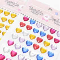 큐빅 / 공예재료 / 장식큐빅, 1, B 10 접착큐빅 하트12mm 혼합