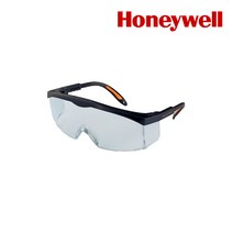하니웰 보안경 S200A 100110 안티포그 안경겸착용 검정프레임 연질코받침 36g, 단품