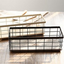 연호 네츄럴 철제 바스켓, 색상:블랙, 단품