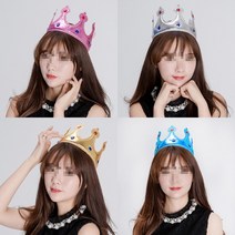 (스펀지왕관) 생일머리띠 축하 파티 할로윈 공주 왕자 크리스마스 입학식 축제 행사, 레드