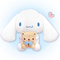 산리오 정품 시나모롤 프렌즈 중형 봉제 인형 + 랜덤 스티커, 단품