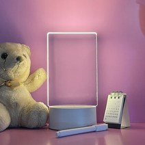 3D 노트 보드 크리에이티브 Led 야간 조명 메시지 어린이를 위한 펜 선물 여자 친구 장식 램프, 02 Blank Board-1 Pen
