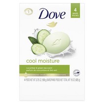 도브 쿨 모이스처 뷰티 바 오이 & 그린 티 향, 4개입, 106g