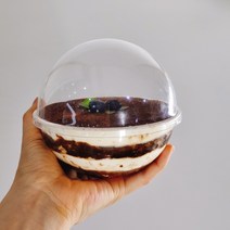 PET 지구모양 중형 투명 티라미수용기 100개 원형보틀케익포장 돔형 구 카페디저트포장용기 공룡보틀케이크케이스 케이크보관함 도시락케이크용기 도시락케이크상자 제과포장 딸기베이커리용, PET 지구(중) 포장지 핑크 50장