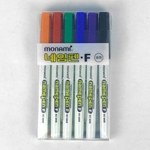 네임펜 4800네임펜 네임펜F 6색 모나미네임펜 유성펜, 상세페이지 참조