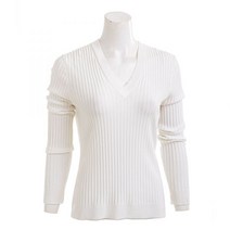 ELIE 타하리Ribbed니트V Neck 스웨터