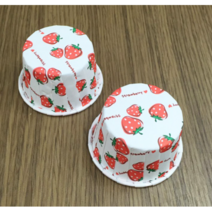 딸기페트컵(100개)/38x28mm/컵케익용기/컵케이크용기