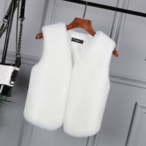 양모 베스트 토끼털 여성 조끼 리얼 샷 가을 겨울 모조 밍크 모피 조끼 여성 짧은 모든