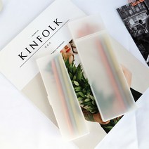 배키샵 반투명 컬러 플라스틱 무지 필통 펜슬케이스 하드케이스, 1개, 02.프리미엄 민트-대형