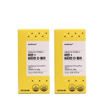 리얼레시피 면역플러스 어린이 비타민D 아연 젤리 영양제 2박스, 2박스 / 10g / 40포