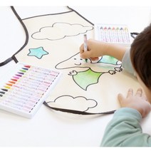 민화샵 민화 부직포 앞치마, 악어와 악어새