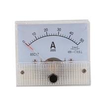 DC 0-50A 아날로그 AMP 미터 전류계 전류 패널 + 50A 75MV 션트 저항기, 하나, 화이트 & 블랙