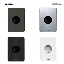 하이콘 매입1구 전기콘센트 인터리어 매립형콘센트, 하이콘 다크그레이 매입1구 콘센트