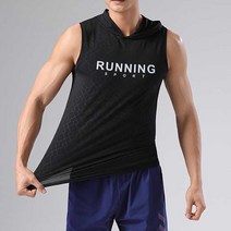 남성 운동 런닝복 야외 스포츠룩 여름 후드 나시티 스포츠 쇼핑몰 룩 캐주얼 남자 여름 저렴한 남성 복