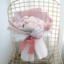 졸업식꽃다발 비누꽃 곰돌이 유치원 초등 한송이 106714 어머니의 날 엄마에게 생일 선물 카네이션 꽃다발 시뮬레이션 꽃 비누 꽃 교사를위한 사진 꽃 들고 보내기, 21개의 카네이션 라이트 핑크