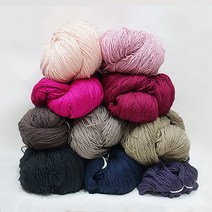 캐시울 캐시미어 울100% 고급실 뜨개실 부전모사, 코바늘, 100g, 10.진보라