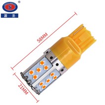 YUANSHENG T20 LED 7440 W21W 35SMD 전구 Canbus 무료 1156 BAU15S PY21W 램프 자동차 방향 지시등, 02 Amber_02 1156 BA15S, 1개