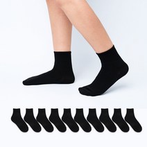 언더라인 여성양말 중목 미들 크루삭스 10켤레세트