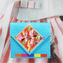 명절 설날 사각 종이 목걸이 한복지갑 만들기 5인 세뱃돈 가방 미술수업 방과후 돌봄교실