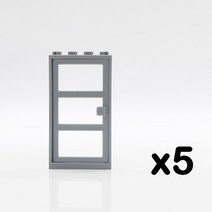 산업용 사다리 도시 친구 집 MOC 부품 울타리 계단 사다리 게이트 빌딩 블록 도어 창 인물 성 정원 벽돌 장, 03 5pcs grey no.2