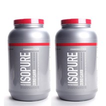 이소퓨어 제로 카브 프로틴 파우더 단백질 보충제 스트로베리 & 크림, 1361g, 2개