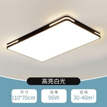 LED 천장 마스터 침실 조명 2022 새로운 현대적인 미니멀리스트 거실 조명 라운드 발코니 통로 방 조명, 46 - 블랙 길이 110 70cm 백색광