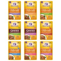 웰니스 코어 인덜전스 머셀 그레이비 슈레드 고양이주식캔 85g 고양이 습식사료, 12개, 머셀 연어와 참치 85g