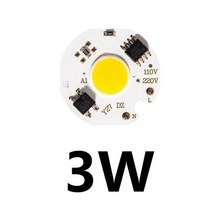 고휘도 AC 220V LED COB 램프 비드 10W 20W 30W 50W 스마트 IC 필요 없는 드라이버 DIY 투광 조명 Led 전구 스포트라이트 야외 치, 220V_1 .combo 3W | warm light