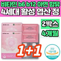 4세대 액티브 활성화 활성 형 엽산 480 Quatre folic 비타민 b6 b12 아연 부부 남자 여자 임신 전 초기 중기 준비 임산부 수유부 출산후 영양제, 2개, 60정