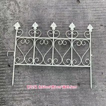 담장휀스 녹슨 금속 오래된 울타리 팰리세이드 식물 격자형 정원 장벽, 02