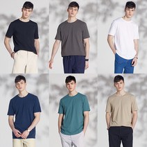 남성오가닉면반팔티셔츠6종세트