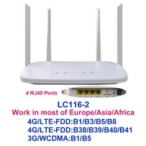 유심 와이파이 라우터 공유기 4G LTE Wifi SIM 카드 라우터 2.4G 150Mbps 무선 CPE 모뎀 FDD 4 * WAN/LAN R, 02 Asia