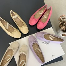 둥근코 스티치 리본플랫슈즈 밴딩 메리제인플랫 1cm