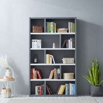 동서가구 피츠 댄디 1200 5단 C형 오픈책장, 그레이화이트