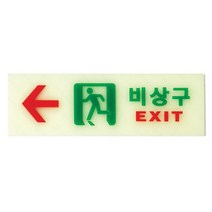 [사백몰] 비상구(축광)좌(6214) 디자인스티커 안내판 광고스티커 표찰 쇼케이스 표지스티커 팻말, 상세페이지 참조