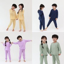 알록달록 텐셀 모달 통실내복 4종 택1 긴팔 유아내복 아동내의 주니어실내복 잠옷 9부