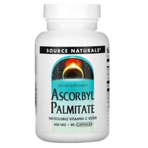 Source Naturals 아스코빌 팔미테이트 500mg 90캡슐 중화 비타민C 지용성